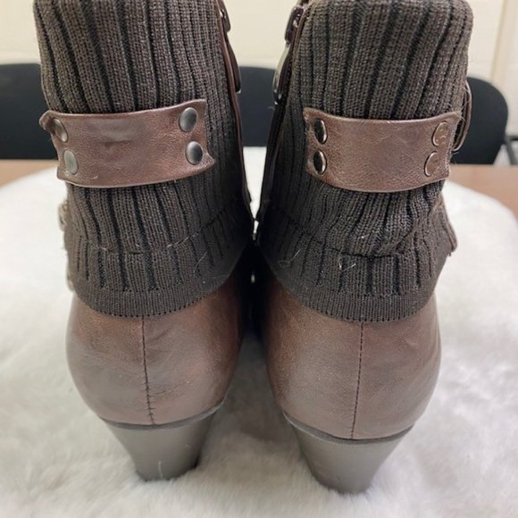 Patrizia by Spring Step Brown Zip Heeled Ankle Bootie Size EU 39 US 8.5 - Picture 10 of 13